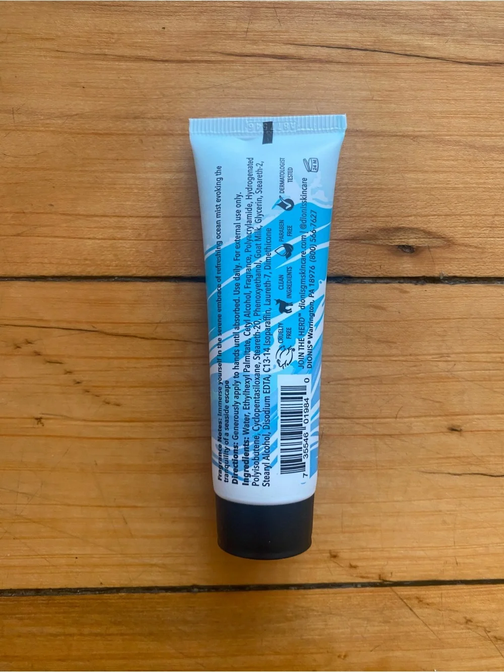 💙 New Never Used Dionis Ocean Mist Goat Milk Hand Cream - Mini/Travel Size
